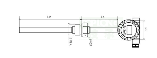 HFS靶式水流开关尺寸图