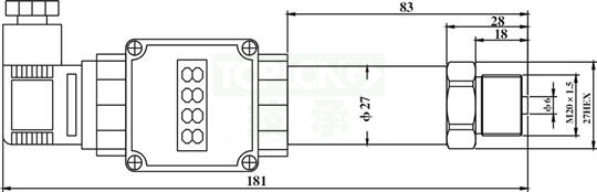 HFS靶式水流开关流量控制范围图